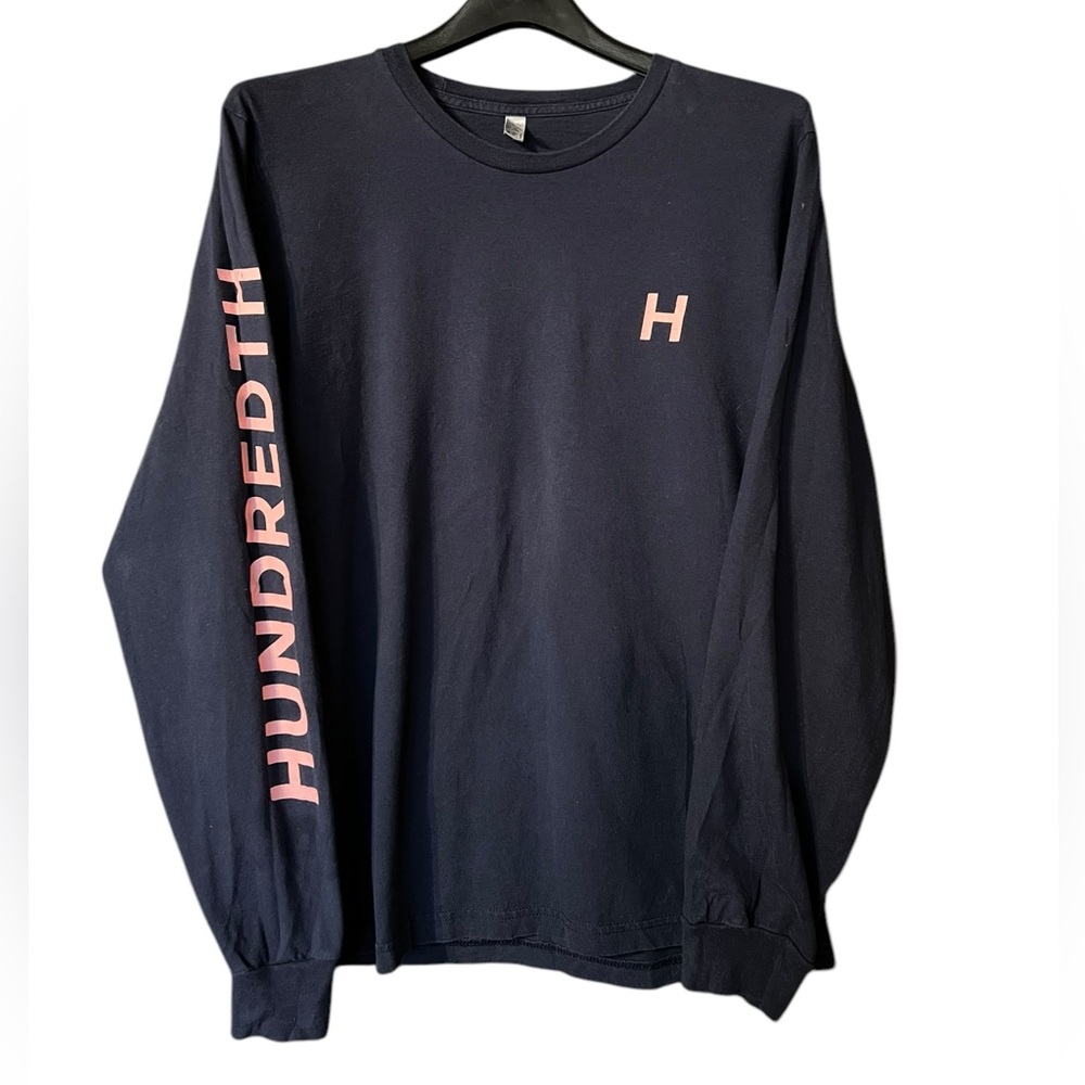 American Apparel Hundredth Navy and Pink Floral Long Sleeve Tee